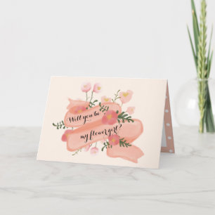 Convite Chic Floral Vintage Banner Será Minha Flor?