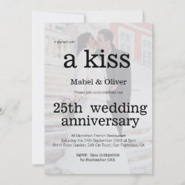 Convite Chic Moderno para Aniversário de Casamento