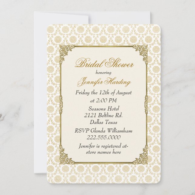 Convite chique do tea party do chá de panela do (Frente)