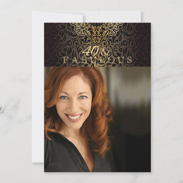 Convite chique luxuoso da foto (Frente)