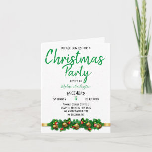 Convite Christmas party Mistletoe Bells Decorative 2
