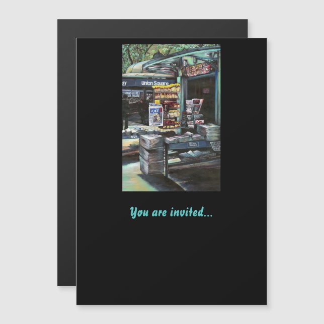 Convite Chrysocolia Morning, Union Square, NYC (Frente/Verso)