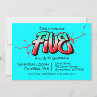 Convite Cinco Grafite Brilhante