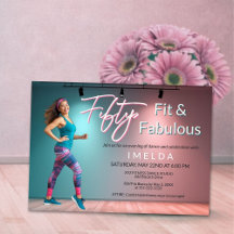 Convite Cinquenta em Forma e Fabuloso