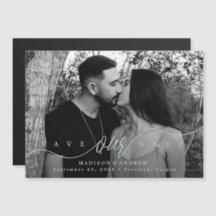 Convite Cintura Azul Flourishing Love Photo Save the Date