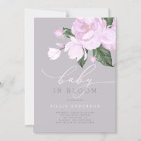 Cinza de Lavanda chic Bebê floral em Chá de sangue
