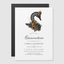 Convite Cisne Negro Quinceañera