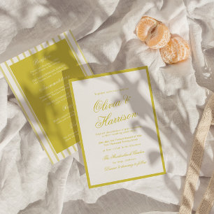Convite Citrino Amarelo Old Money Tudo Em Um