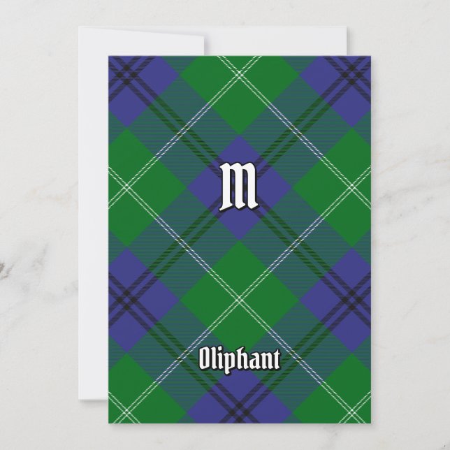 Convite Clan Oliphant Tartan (Frente)