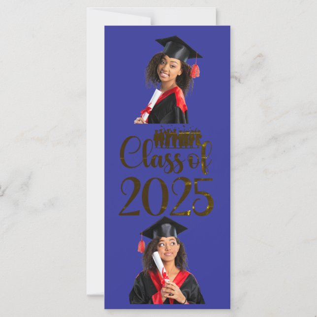 Convite Classe de graduação personalizada de 2025 (Frente)