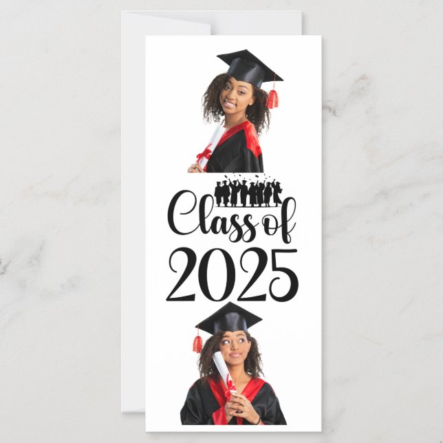 Convite Classe de graduação personalizada de 2025 (Frente)