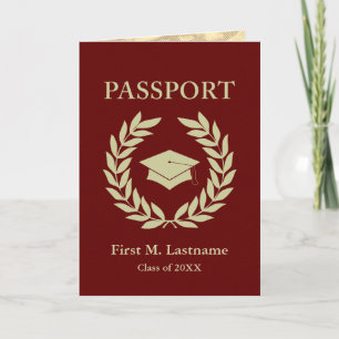 Convite classe de passaporte de graduação 20XX