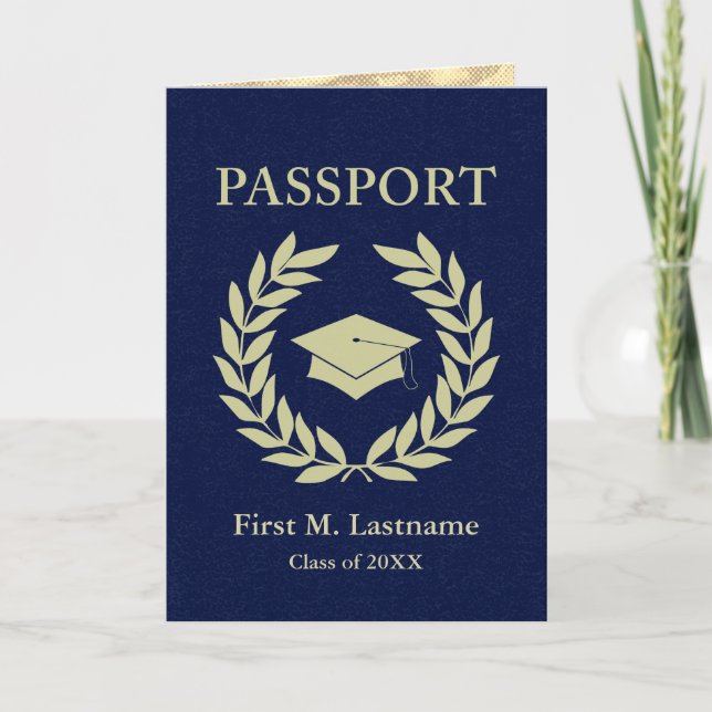 Convite classe de passaporte de graduação 20XX (Frente)