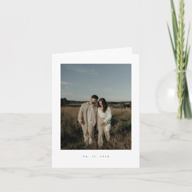 Convite Classic Formal Wedding Photo Folded Invitation (Frente)