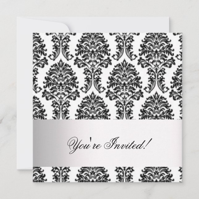 Convite Clássico Damask (Frente)