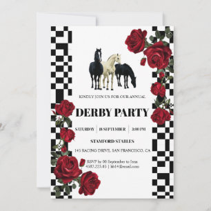 Convite Clássico para Festa do Kentucky Derby   Ro