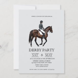Convite Clássico para Festa Equestre do Kentucky D