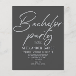 Convite clássico para o partido Bachelor. Folheto