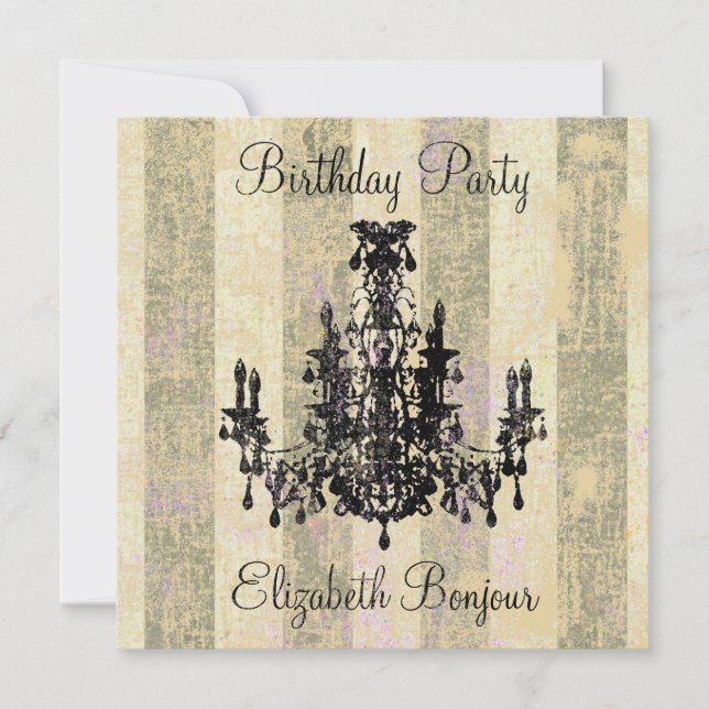 Convite Coco Chandelier ~ (Frente)