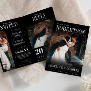 Convite Código QR da Revista de Fotografias Escuras em Um 