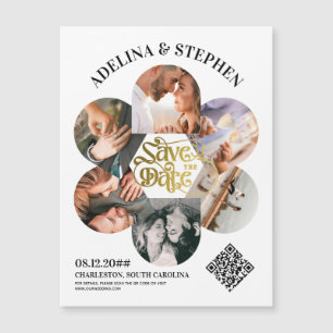 Convite CÓDIGO QR de Foto do Script Simples Moderno 6 Salv