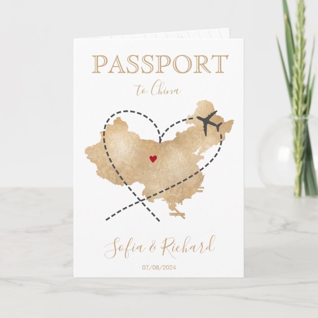 Convite Código QR do Mapa de Passaporte de Destino de Casa (Frente)