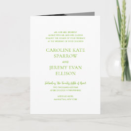 Convite Código QR Verde Vibrante Limpo Casamento Elegante