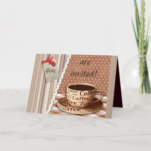 CONVITE COFFEE BREAK, VINTAGE BREAK TIME COFFEE CUP