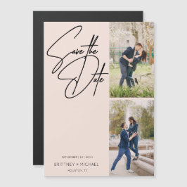 Convite Colagem de Fotografias com Mínimo Letra Mão Esbran