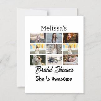 Convite Colagem de Fotos 9 personalizada por Chá de panela