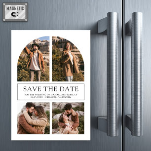 Convite Colagem de Fotos com Arco Branco para Casamento Sa