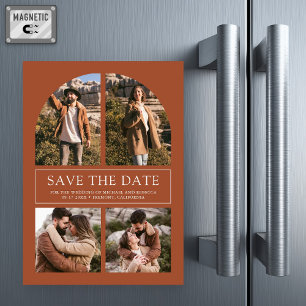 Convite Colagem de Fotos de Arco de Ferrugem Casamento Sal