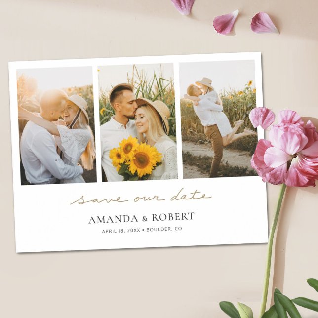 Convite Colagem de Fotos Múltipla Moderna Simples Salve a  (Criador carregado)