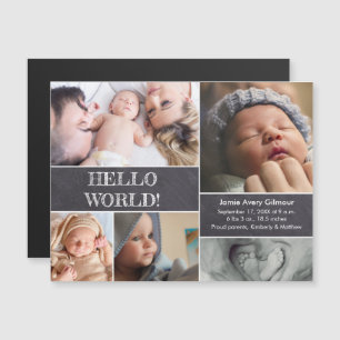 Convite Colagem de fotos personalizada Alô Nascimento do b