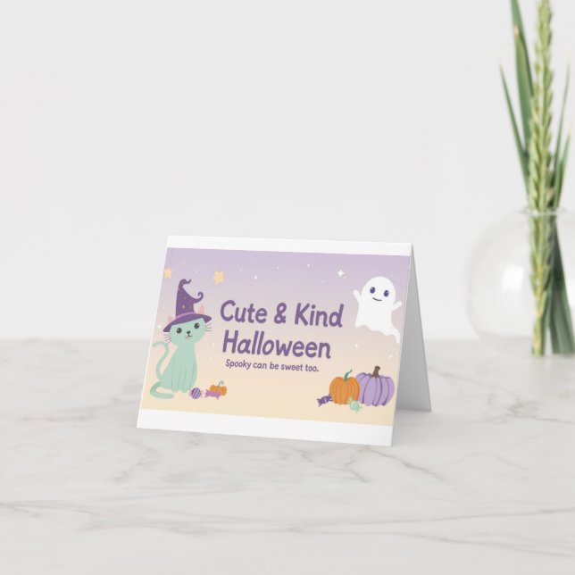 Convite 🧡 ✨ Coleção “Cute & Kind Halloween” (Frente)