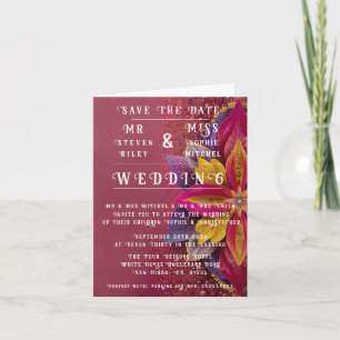 Convite Coleção de Casamento de Elegância Floral Rosa