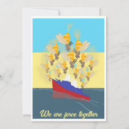 Convite colorido "amarelo azul" da Ucrânia