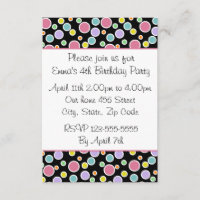 Convite colorido das bolinhas