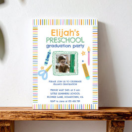 Convite Colorido de Formatura da Educação Infantil