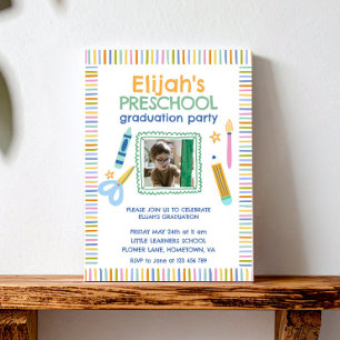 Convite Colorido de Formatura da Educação Infantil
