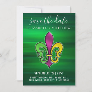 Convite Colorido Elegante Fleur De Lis Design