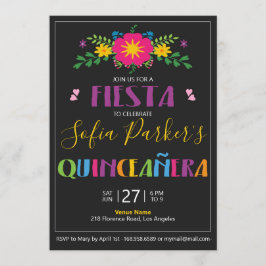 Convite Colorido Fiesta Quinceañera