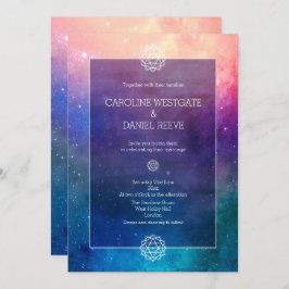 Convite Colorido para Casamento com Nebula Arco-Ír