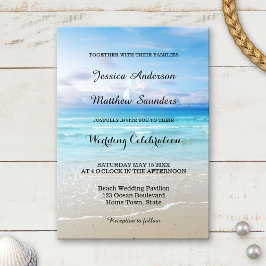 Convite Colorido para Casamento de Praia