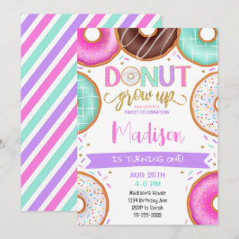 Convite Colorido para Rosquinhas Raparigas Anivers