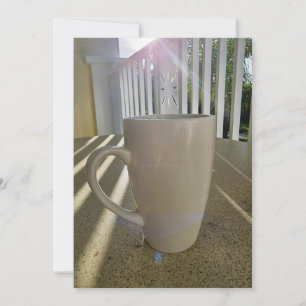Convite com caneca de café