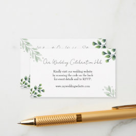 Convite com Código QR de RSVP de Elegante Vegetaçã