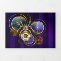 Aranha Steampunk em Fundo Roxo