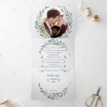 Boho Blue e Green Wreath Weding