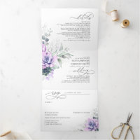 Boho Elegante Roxo Suculenta Casamento Verde